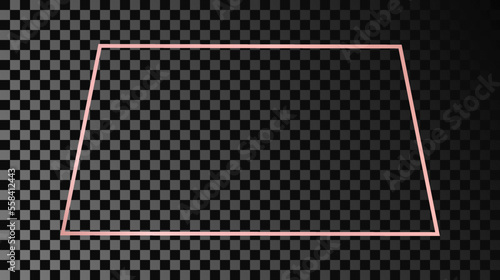 Wallpaper Mural Rose gold glowing trapezoid shape frame Torontodigital.ca