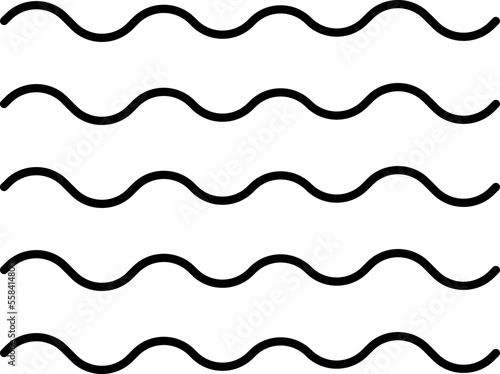 Line water waves icon, sign vector © Volodymyr