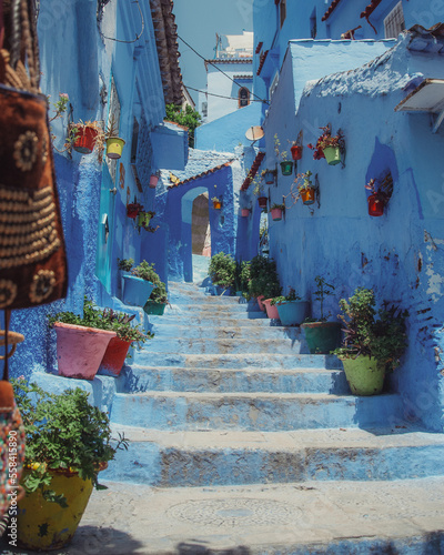 Blue Alley in Chefchaouen, Morocco © Anna