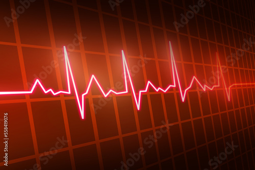 Heartbeat line. Cardiogram. ECG. Heartbeat.