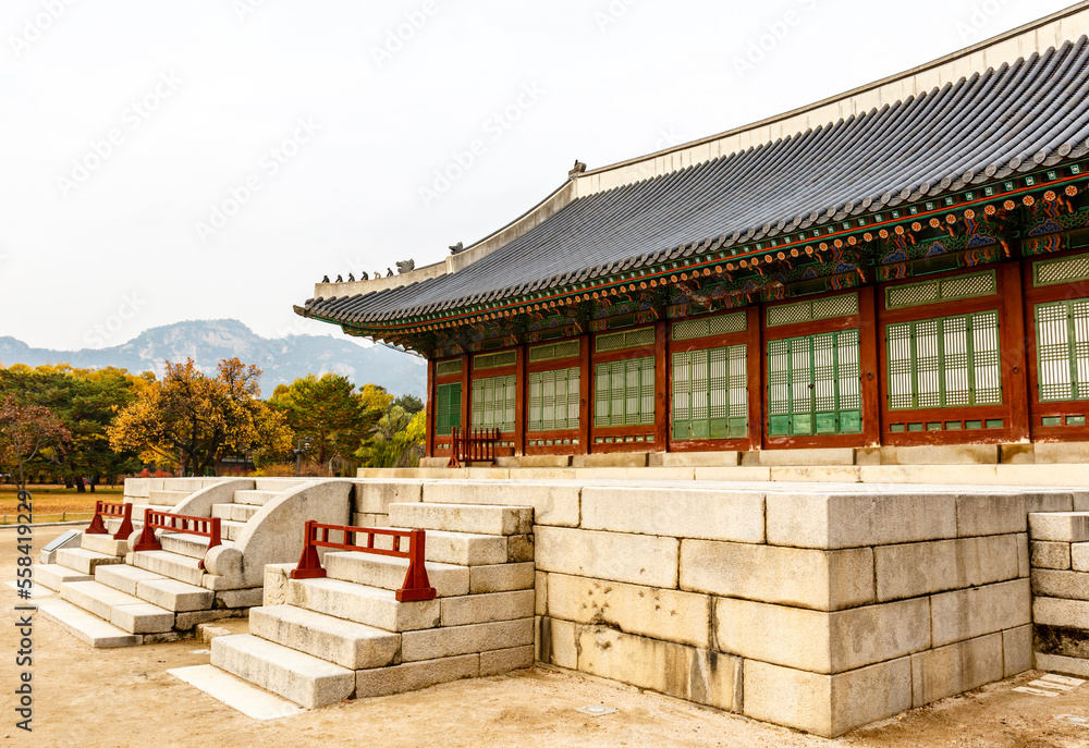 Exterior of the Gyeongbokgung palace in Seoul, South Korea, Asia Exterior of the Gyeongbokgung palace in Seoul, South Korea, Asia