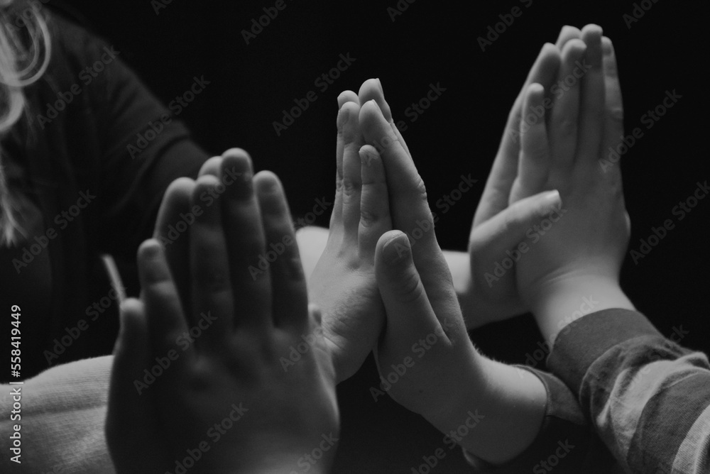 Hand intertwining - touch of connection Hand intertwining - touch of connection