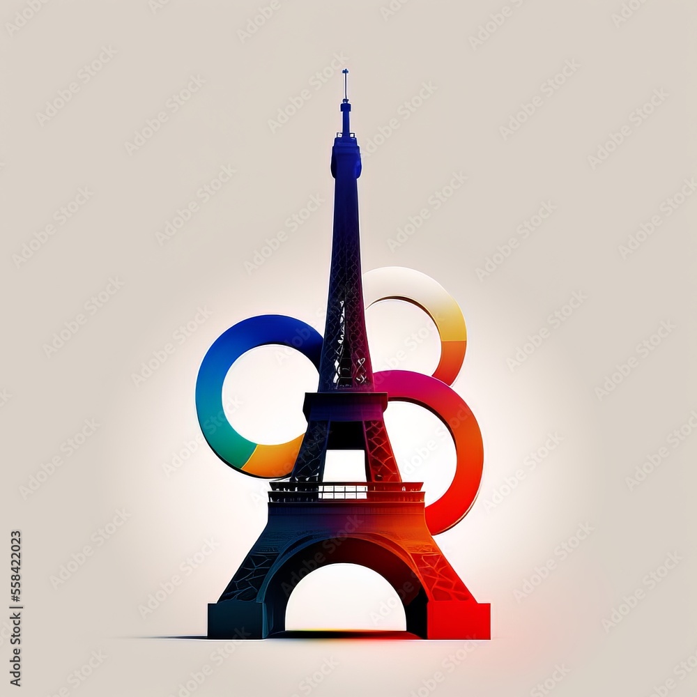 Concept Logo Of Paris 2024 Olympics Isolated On White Background Stock concept-logo-of-paris-2024-olympics-isolated-on-white-background-stock