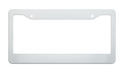 White License Plate Frame