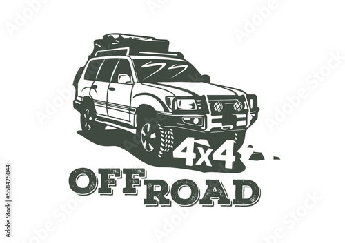 Off-Road 4x4 vehicle logo concept 
