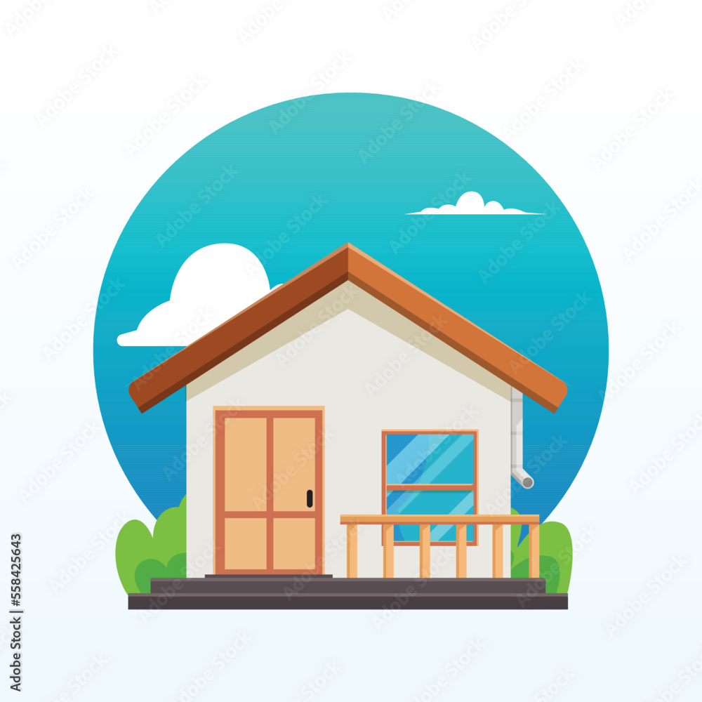 The Illustration of a house. Isolated Vector Illustration. The Illustration of a house. Isolated Vector Illustration.