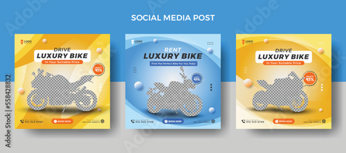 New Motorcycle social media post sale Social media and Bike social media post and bike service template Motorcycle, bike sale design