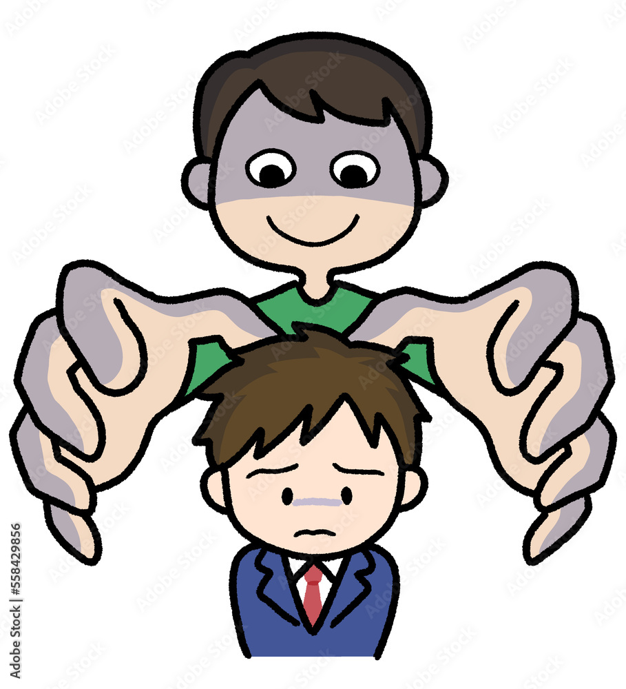 Obraz premium 毒親からの支配に苦しむ子供