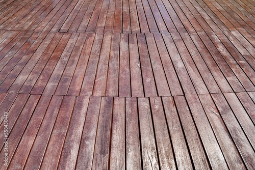 Wooden floor. Wooden planks surface. Painted wooden surface