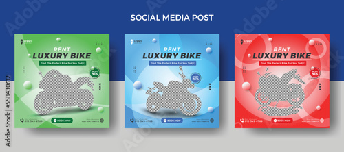 New Motorcycle social media post sale Social media and Bike social media post and bike service template Motorcycle, bike sale design