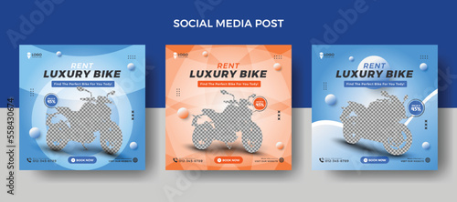 Motorcycle social media post sale Social media and Bike social media post and bike service template Motorcycle, bike sale design