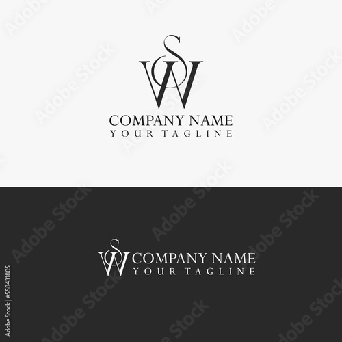 Letter W and S vector logo with exclusive concept.