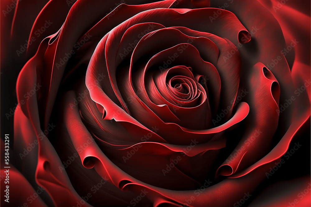 Naklejka premium red rose, Generative AI