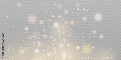 Transparent sunlight special light effect of glare of shimmering particles falling on the stage for web design of the gaming industry of the gambling industry.