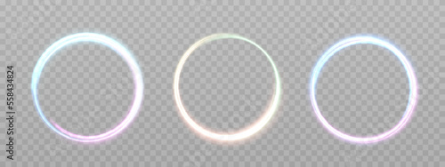 Bright color circle, abstract light ring for web design and illustrations. © MAKSYM