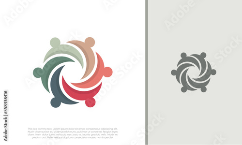 Global Community Logo Icon Elements Template. Community human Logo template vector. Community health care. Abstract Community logo