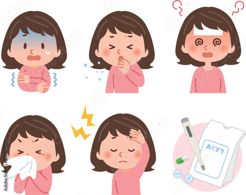 体調不良の症状セット　女性