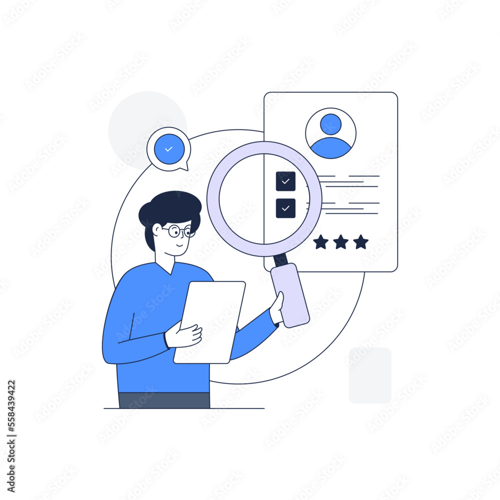Data analyst man in outline illustration design Data analyst man in outline illustration design