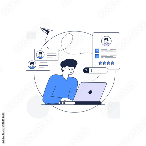 An online resume outline vector download 