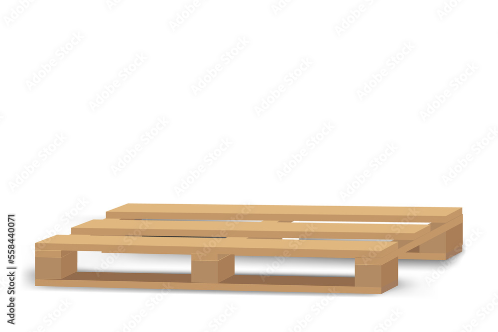 Wooden Euro pallet balls isolated on white background illustration Wooden Euro pallet balls isolated on white background illustration