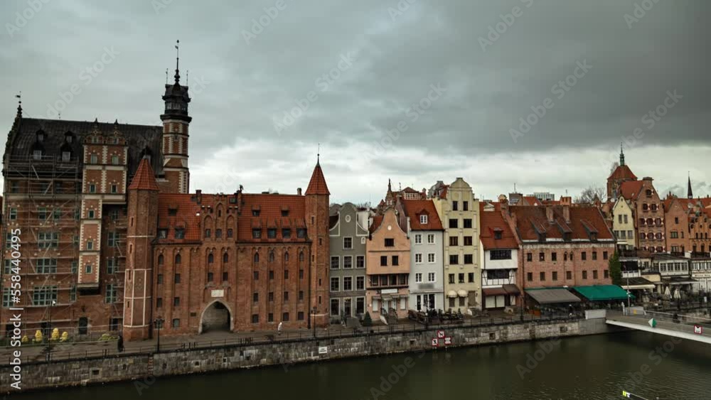 Gdansk, Poland - 17-12-2022 timelapse Walking along the streets of Gdansk Gdansk, Poland - 17-12-2022 timelapse Walking along the streets of Gdansk