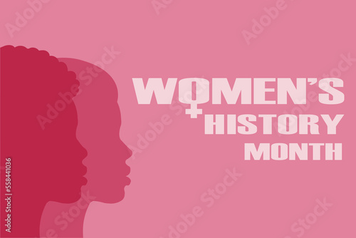Women's History Month conceptual celebration banner. © Galina Pilina