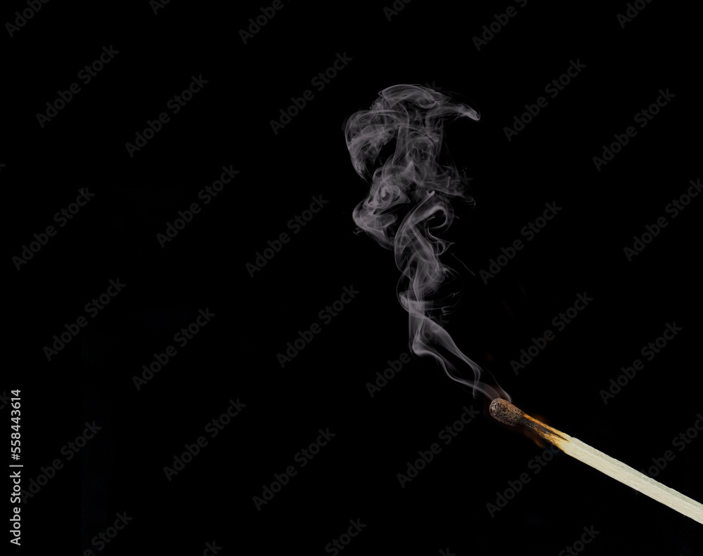 match burn burned lit off and smoke match burn burned lit off and smoke