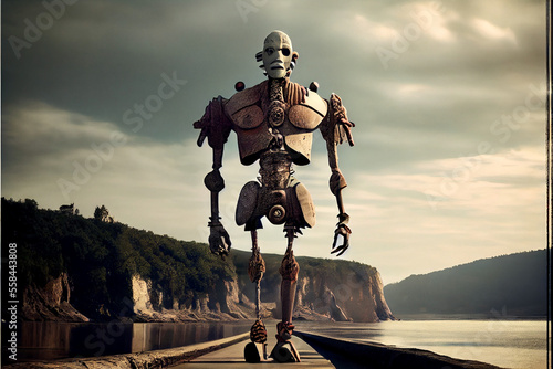 Generative AI render of a humanoid robot