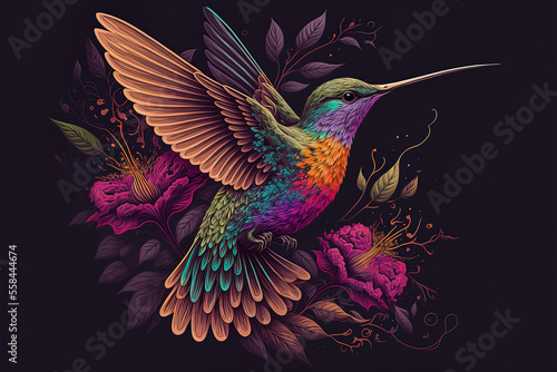hummingbird illustration © Fernando