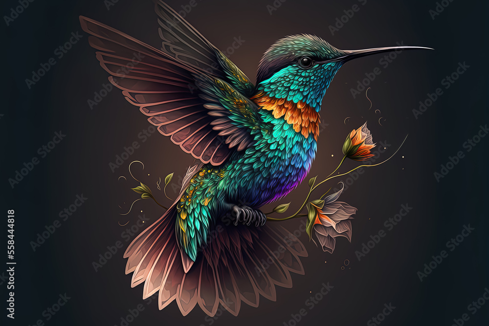 Obraz premium hummingbird illustration