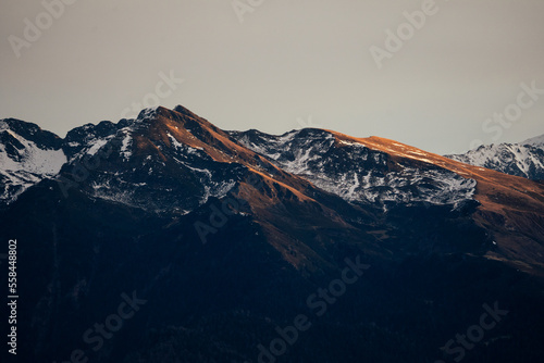 Sunset on french moutains