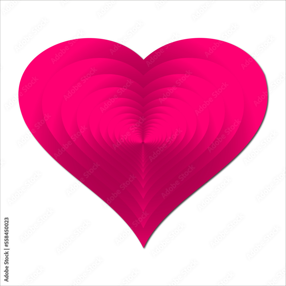 Heart for Valentine's day. Love symbol. February 14. Flat design. Hearts shapes isolated on white background. Vector illustration. Heart for Valentine's day. Love symbol. February 14. Flat design. Hearts shapes isolated on white background. Vector illustration.