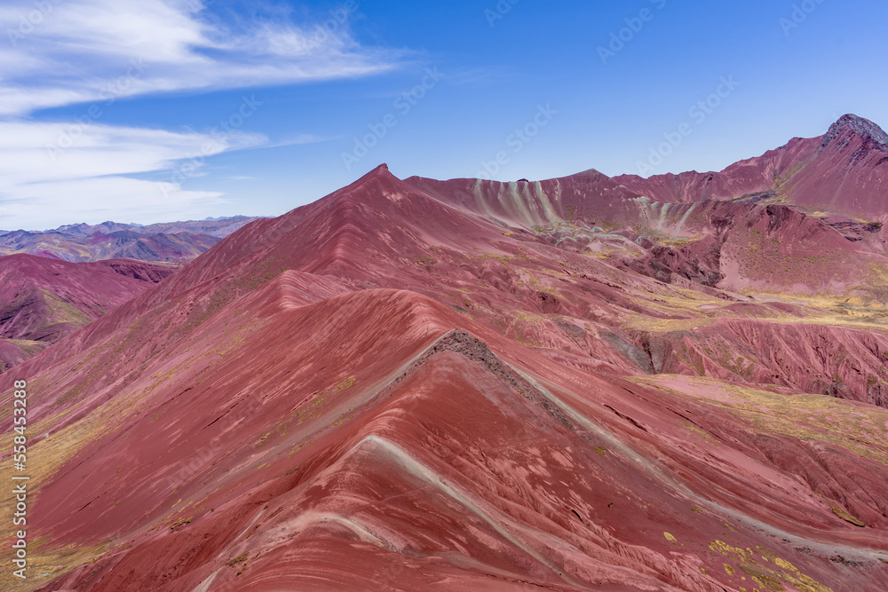 Red valley Peru, close to Rainbow mountain