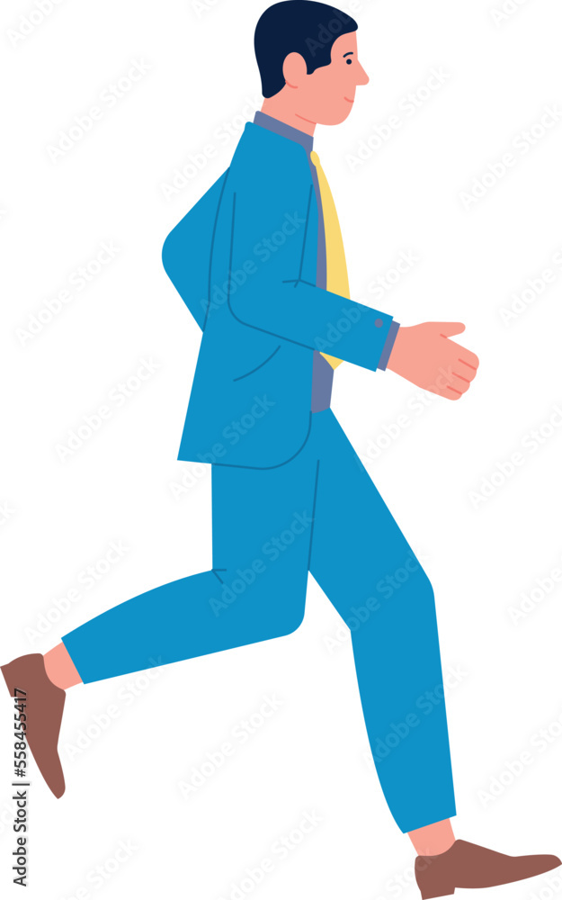 Businessman hurrying for work. Deadline concept. Man running Businessman hurrying for work. Deadline concept. Man running