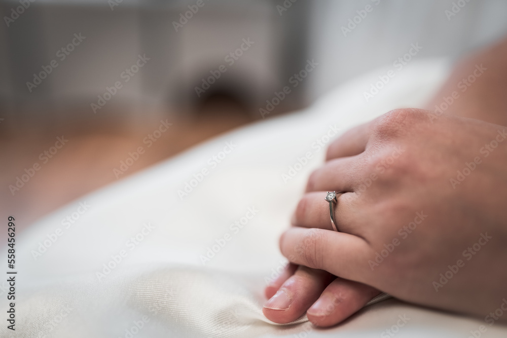 detail of the wedding ring on the hand,love detail of the wedding ring on the hand,love