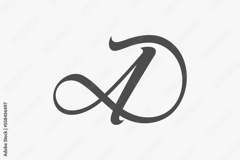 Letter initial AD or DA logo Letter initial AD or DA logo