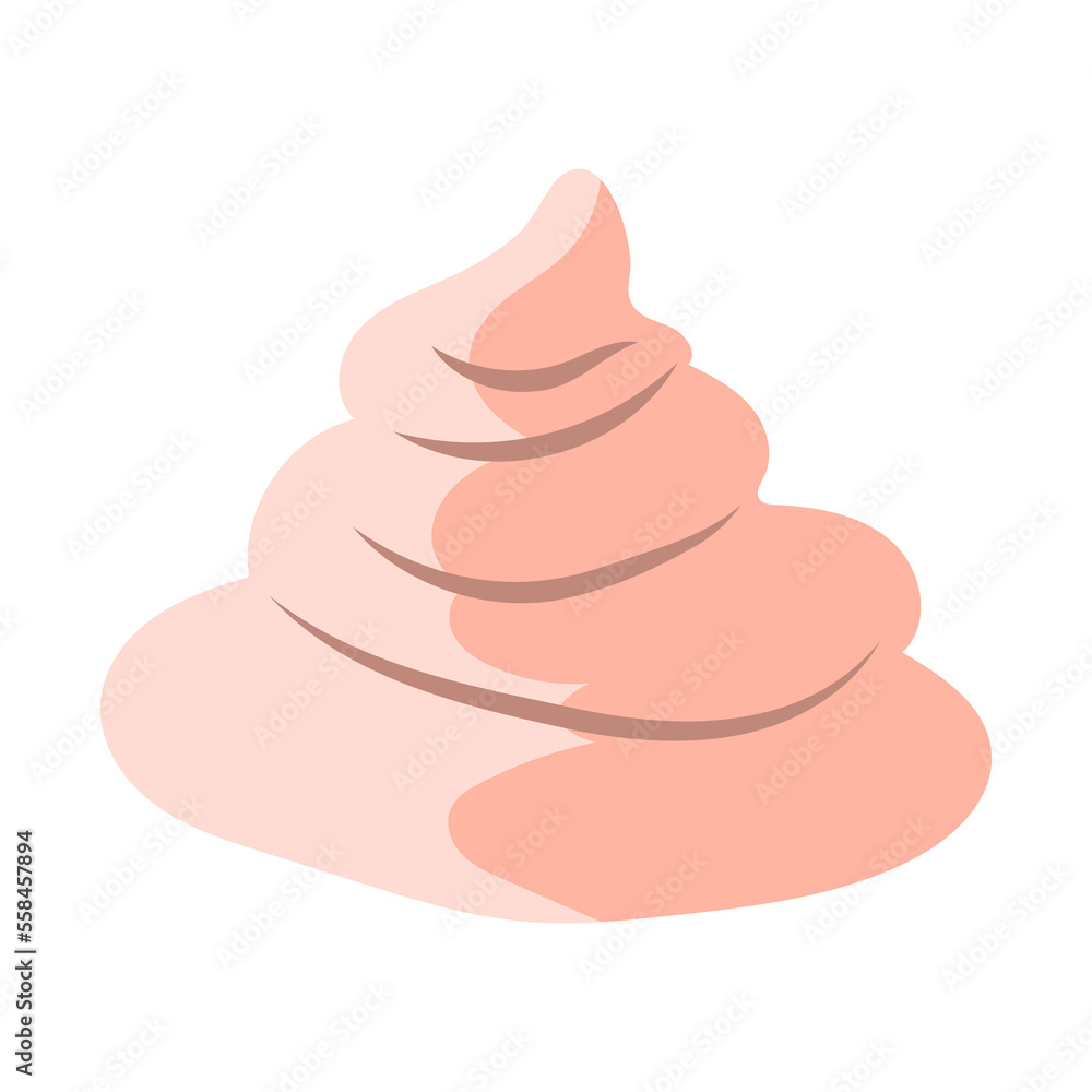 Pink swirl of cream for cupcakes and decorating desserts. Cooking and baking. Illustration isolated design Pink swirl of cream for cupcakes and decorating desserts. Cooking and baking. Illustration isolated design