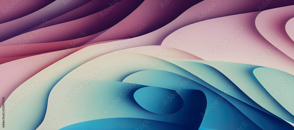 Obraz premium ABSTRACT WAVE BACKGROUND WHIT PASTEL COLORS, ABSTRACT LIQUID LINES WHIT VIBRANT COLORS SMOOTH WALLPAPER.