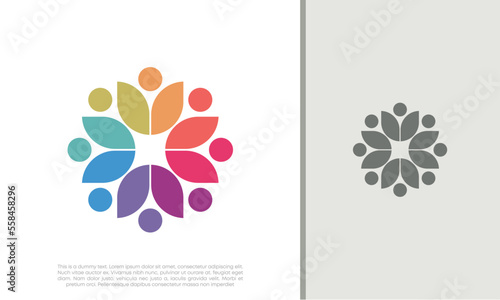 Global Community Logo Icon Elements Template. Community human Logo template vector. Community health care. Abstract Community logo