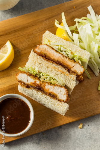 Homemade Japanese Chicken Katsu Sando Sandwich