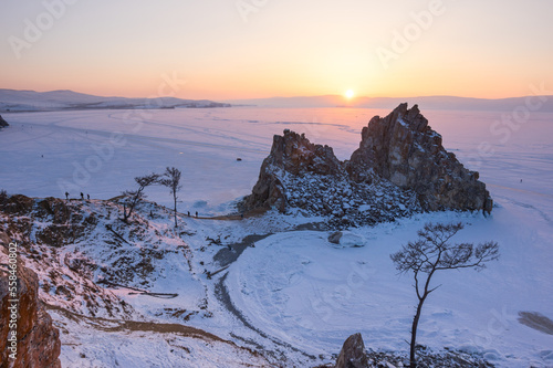 Cape Burkhan on Olkhon Island at Baikal Lake photo