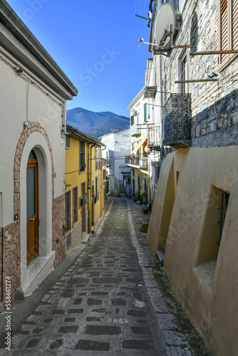 A narrow street among the old houses of Rapolla  a village in the province of Potenza in Italy.