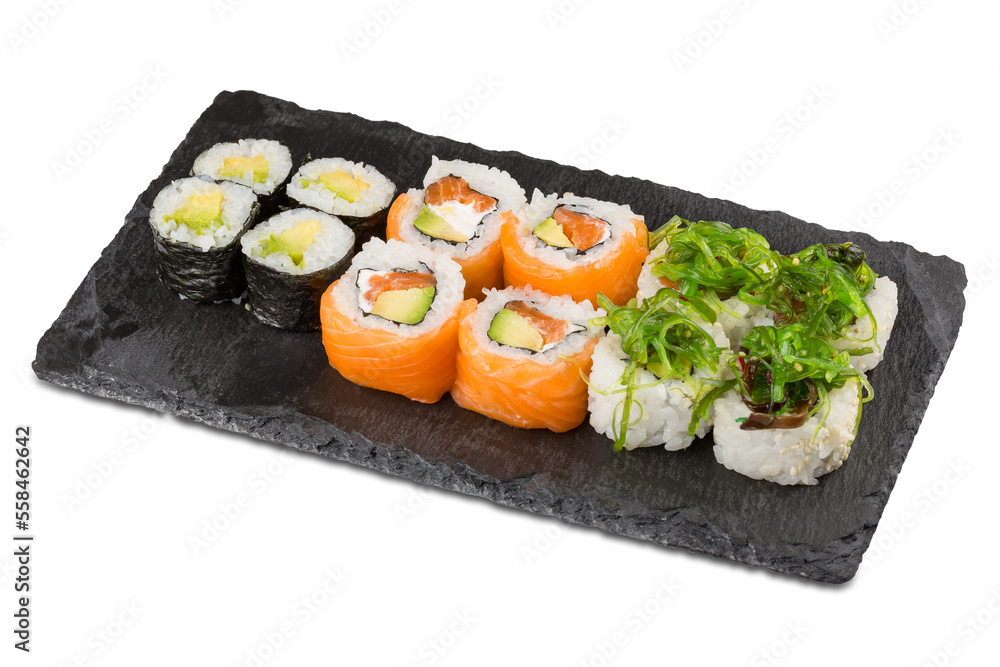 Sushi sobre fondo blanco Sushi sobre fondo blanco