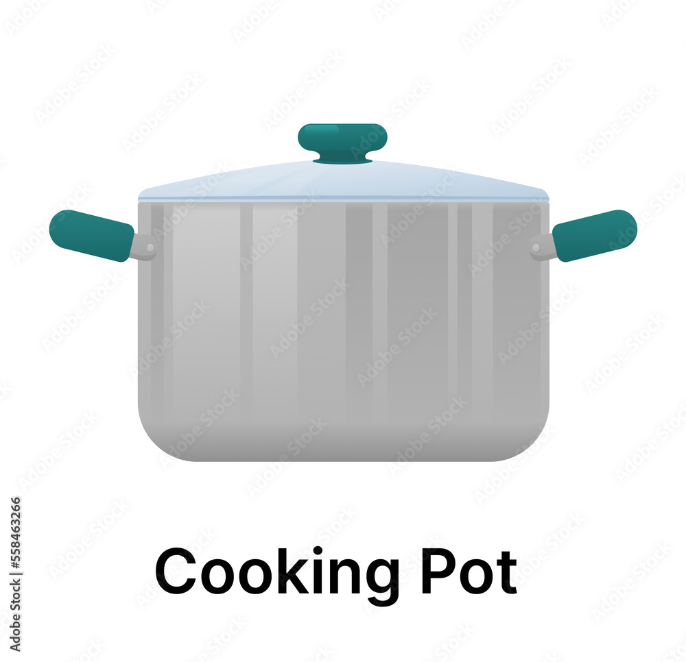 cooking pot illustration, isolated on white background cooking pot illustration, isolated on white background