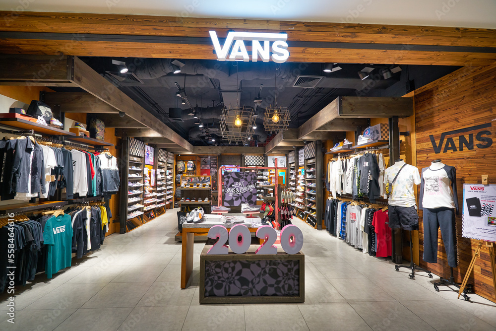 BANGKOK, THAILAND - CIRCA JANUARY, 2020: various apparel displayed in Vans  store at Siam Discovery shopping center in Bangkok. Stock Photo | Adobe  Stock