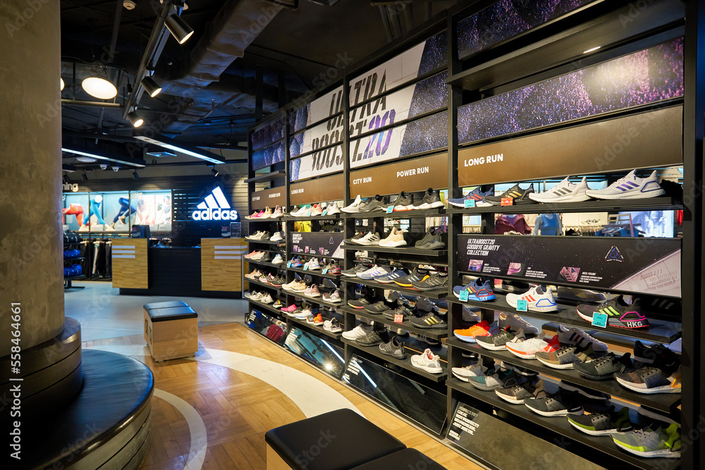 BANGKOK, THAILAND - CIRCA JANUARY, 2020: interior shot of Adidas store in  Siam Discovery shopping center. Adidas AG is a German multinational  corporation. Stock Photo | Adobe Stock