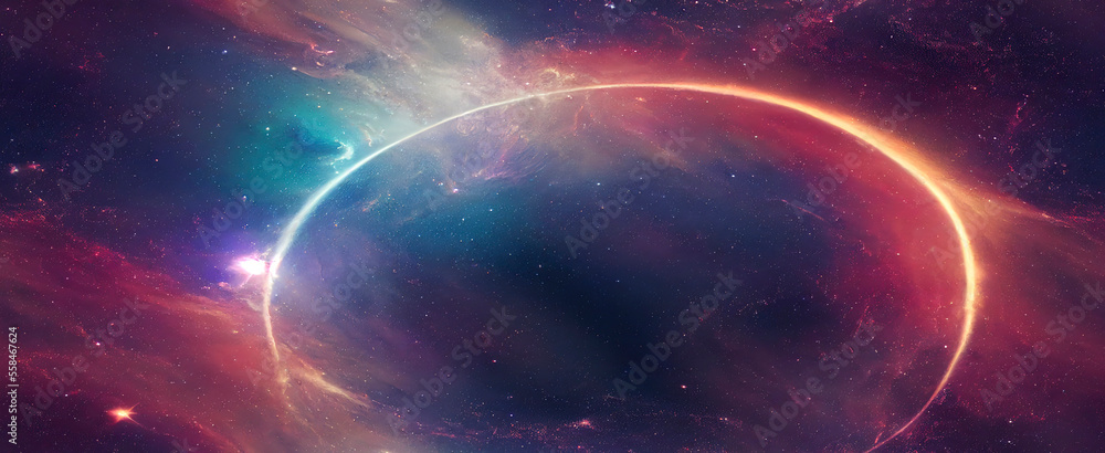 Obraz premium Universe filled with stars, nebula and galaxy