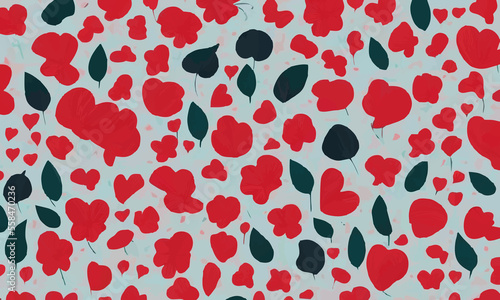 minimal line art flowers background design