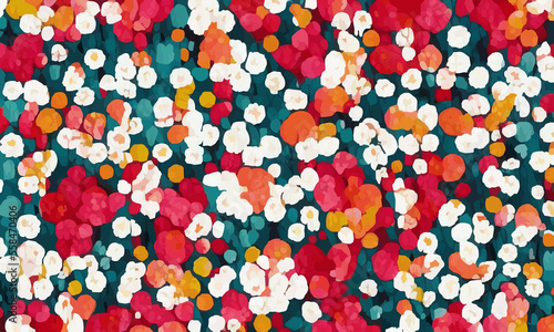 minimal line art flowers background design