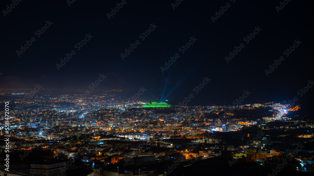 night view of Abha city